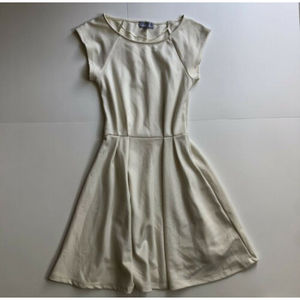 Cotton On XS White A-line Dress Cap Sleeves